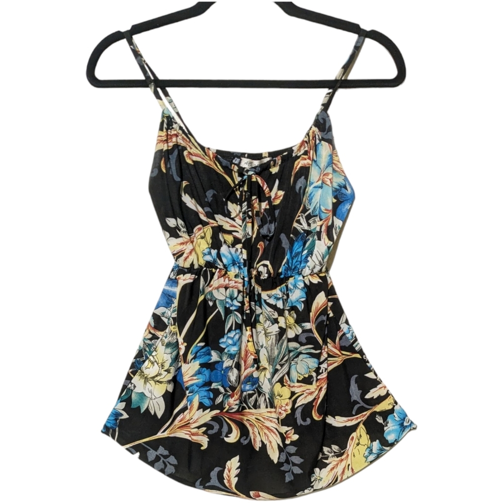 Floral peasant style adjustable blouse